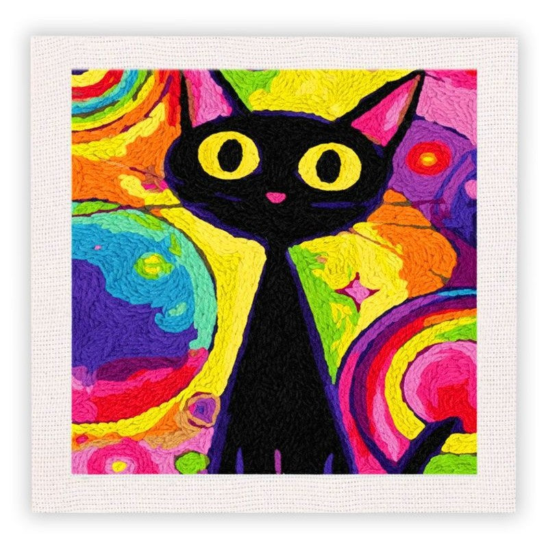 Beginner Cozy Punch Needle Embroidery Starter Kit - 50 Pre-Printed Pattern (25x25cm)