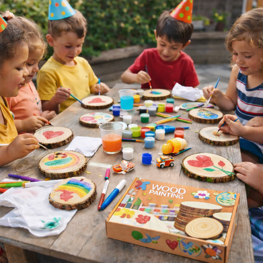 Wood Slice Painting Kit Ideas for Birthdays, Sleepovers & Family Nights