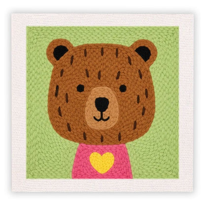 Beginner Cozy Punch Needle Embroidery Starter Kit - 50 Pre-Printed Pattern (25x25cm)