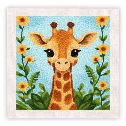 Beginner Cozy Punch Needle Embroidery Starter Kit - 50 Pre-Printed Pattern (25x25cm)