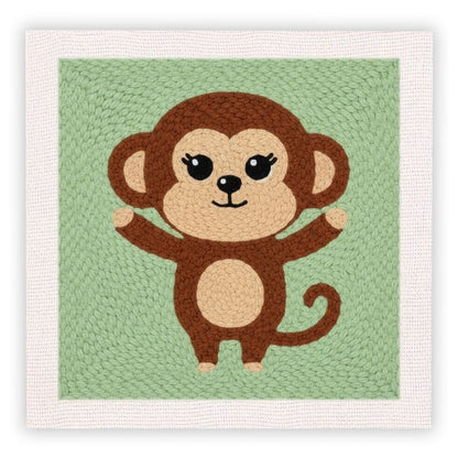 Beginner Cozy Punch Needle Embroidery Starter Kit - 50 Pre-Printed Pattern (25x25cm)