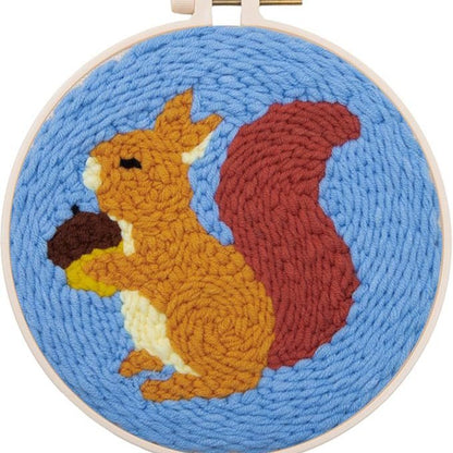 DIY Beginner-Friendly Punch Needle Kit - Round Scenic Landscape Pattern, 20cm Hoop