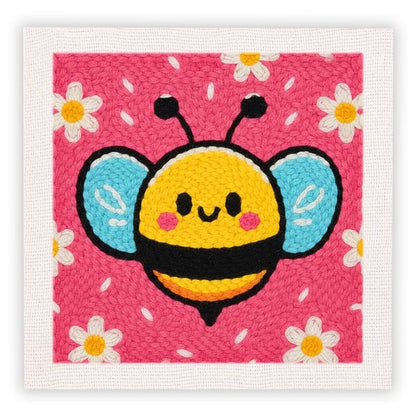 Beginner Cozy Punch Needle Embroidery Starter Kit - 50 Pre-Printed Pattern (25x25cm)