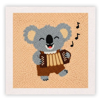 Beginner Cozy Punch Needle Embroidery Starter Kit - 50 Pre-Printed Pattern (25x25cm)
