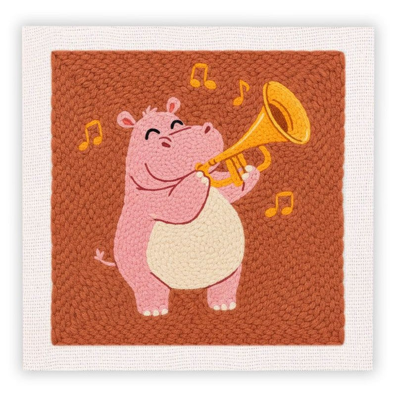 Beginner Cozy Punch Needle Embroidery Starter Kit - 50 Pre-Printed Pattern (25x25cm)