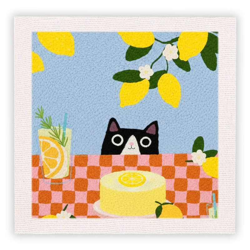 Beginner Cozy Punch Needle Embroidery Starter Kit - 50 Pre-Printed Pattern (25x25cm)