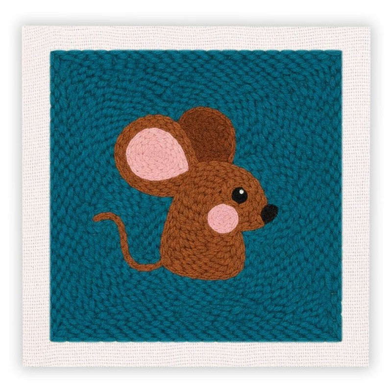 Beginner Cozy Punch Needle Embroidery Starter Kit - 50 Pre-Printed Pattern (25x25cm)