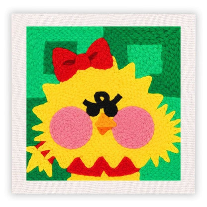 Beginner Cozy Punch Needle Embroidery Starter Kit - 50 Pre-Printed Pattern (25x25cm)
