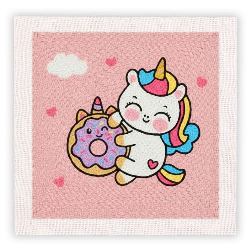 Beginner Cozy Punch Needle Embroidery Starter Kit - 50 Pre-Printed Pattern (25x25cm)