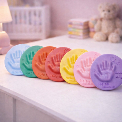 Baby Keepsake Handprint Footprint Clay (Air-Dry, Non-Toxic, Non-Sticky)
