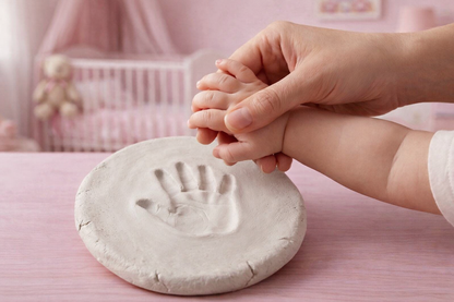 Baby Keepsake Handprint Footprint Clay (Air-Dry, Non-Toxic, Non-Sticky)