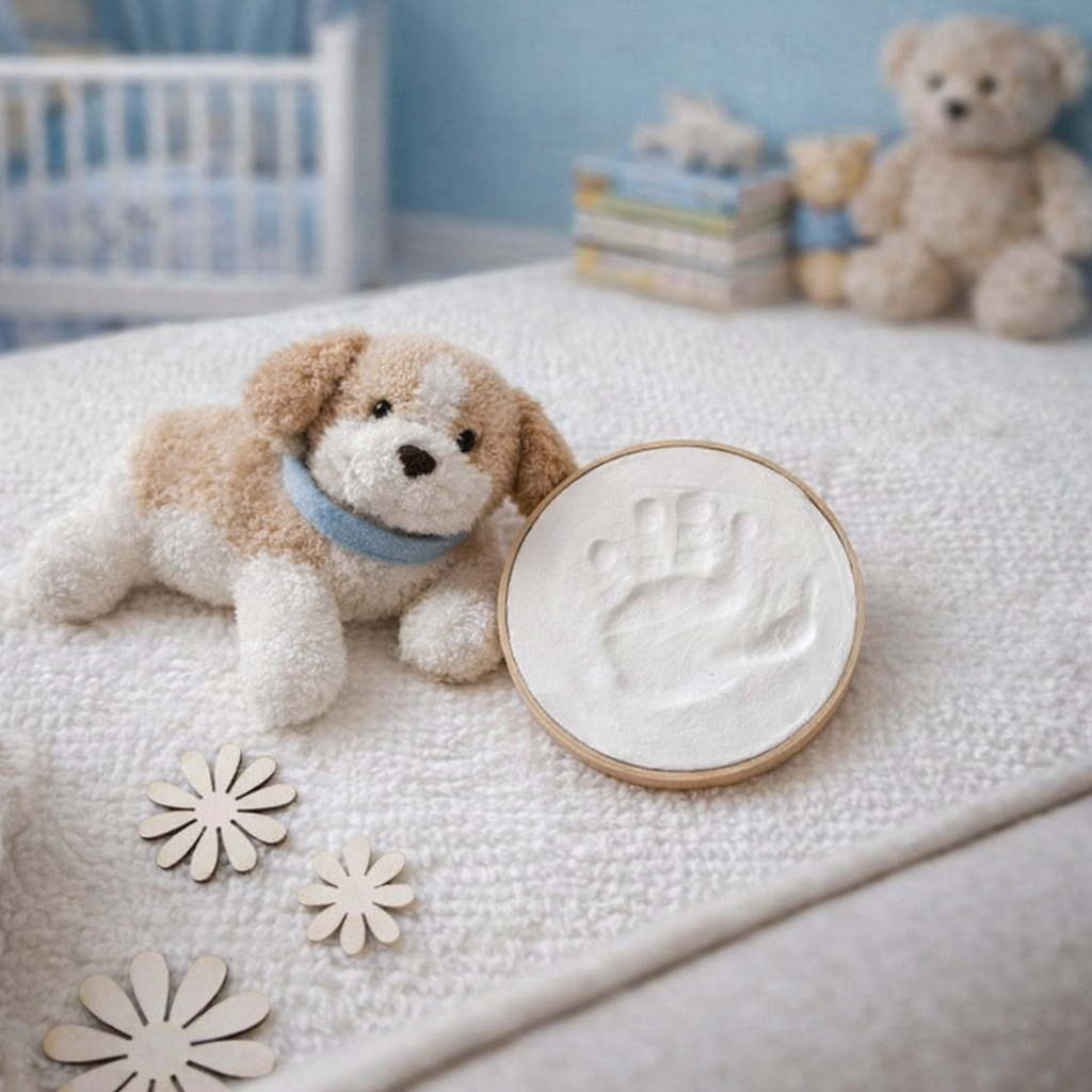 Baby Keepsake Handprint Footprint Clay (Air-Dry, Non-Toxic, Non-Sticky)