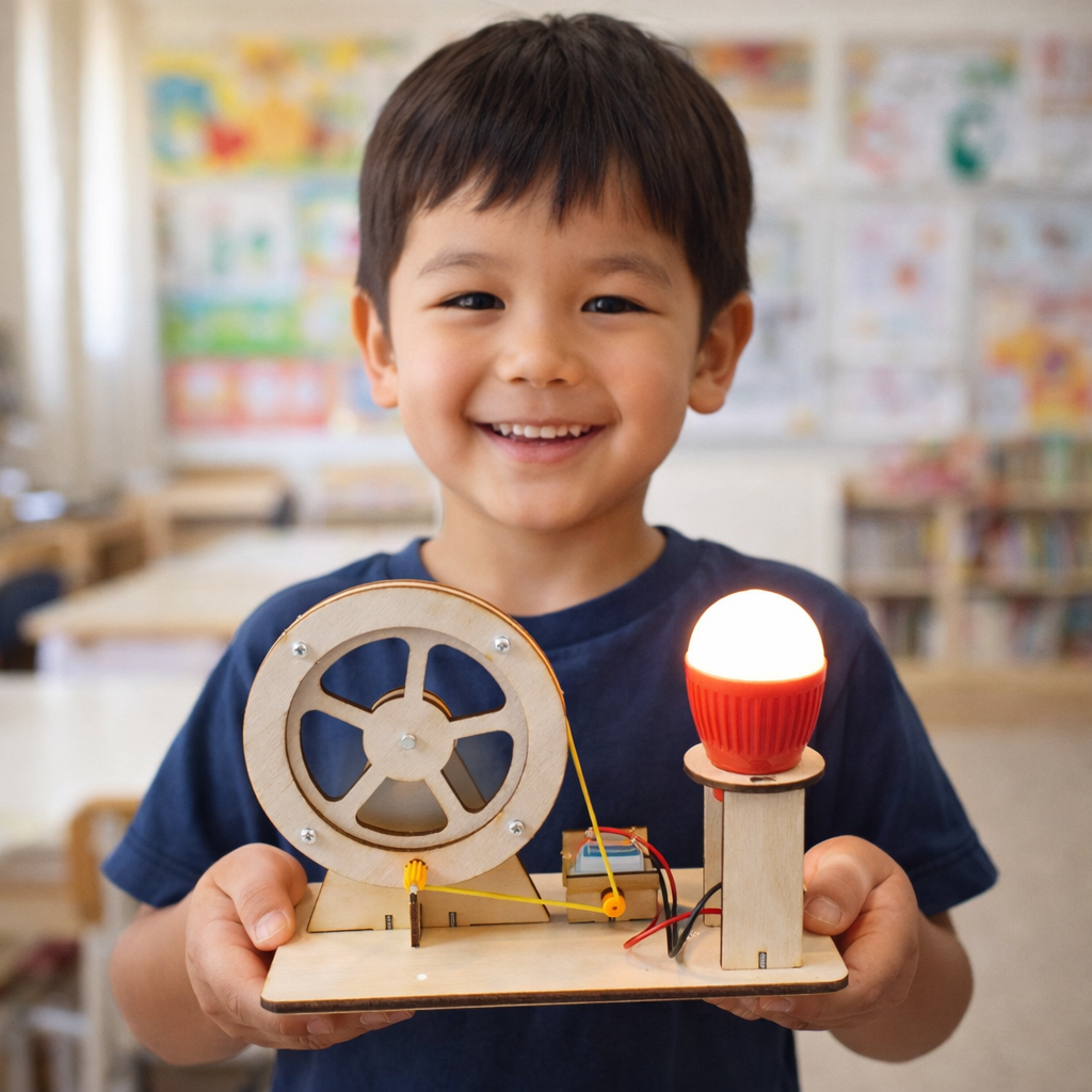 Educational STEM Learning Kit for Kids - 90+ Science & Engineering Projects, Wooden DIY Model Set